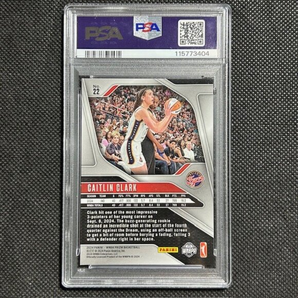 2024 Panini Prizm WNBA Basketball Caitlin Clark Rookie RC #22 PSA 9 MINT - Picture 2 of 2